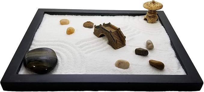 Zen Sand Garden for Desk with Rake, Rocks and Figures - Image 6