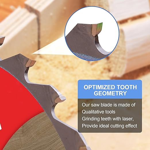 Circular Saw Blades 7-1/4 Inch, 60T for Wood Cutting – Ideal for Hardwood, Plywood, Chipboard – Precision Carbide-Tipped Saw Blades for Smooth Finish