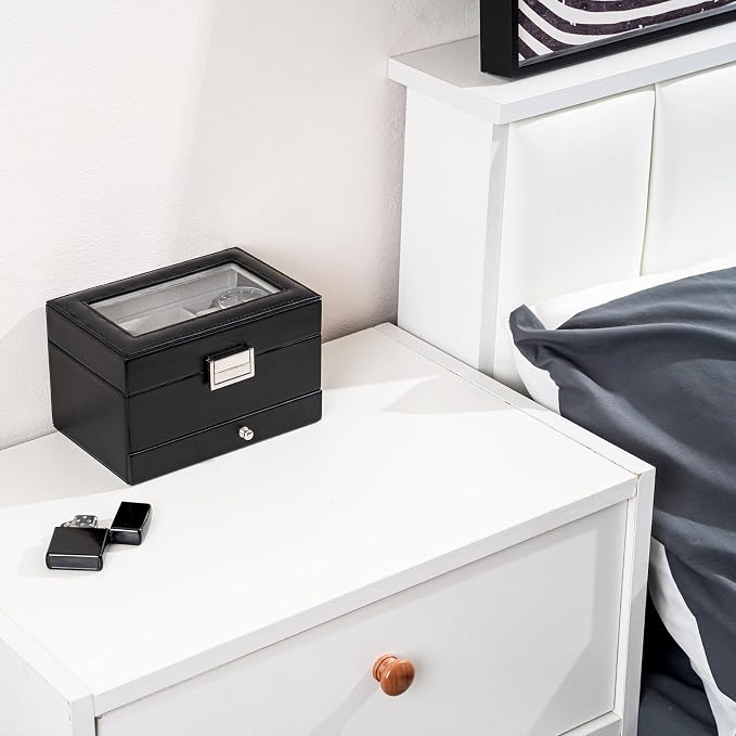 ProCase Watch Box, 3 Slot Watches Display Case - Image 3