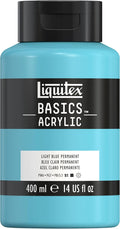 Liquitex BASICS Acrylic Paint, 400ml Bottle, Light Blue Permanent by Liquitex