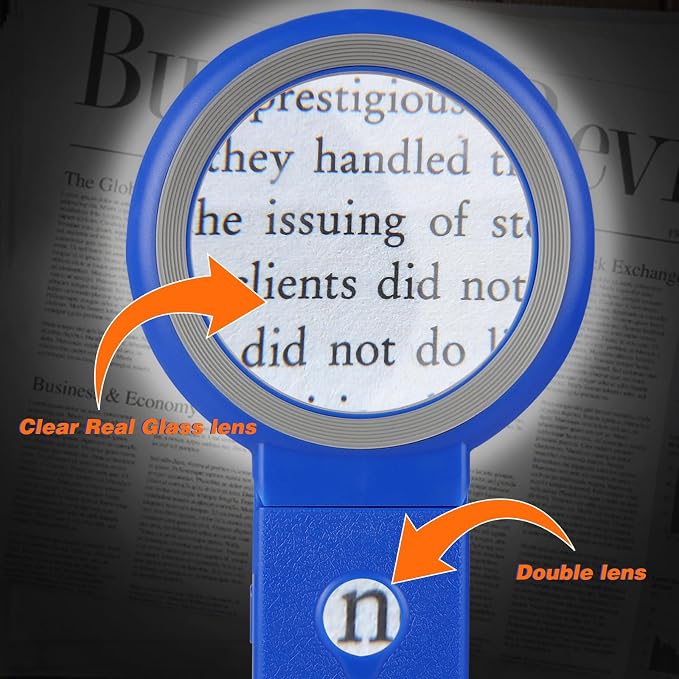 Magnifying Glass with Light and Stand, Foldable Handheld Magnifying Glass 18 - Image 5