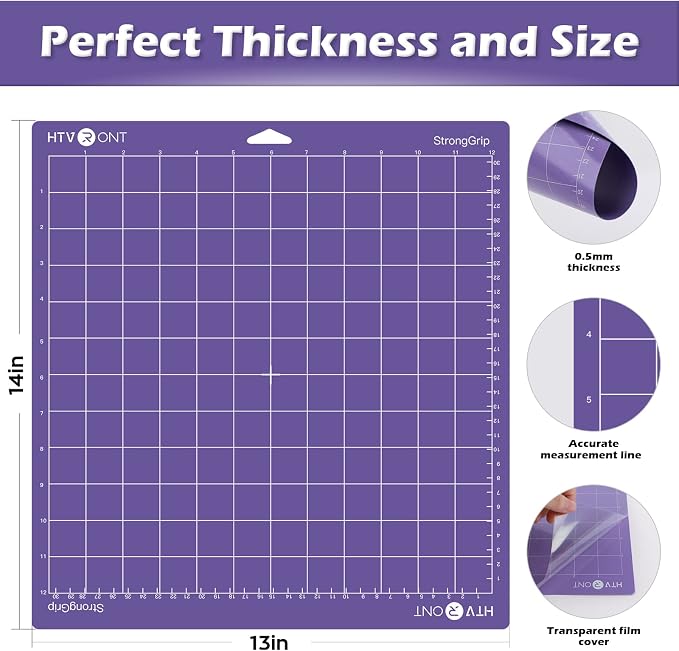 HTVRONT Strong Grip Cutting Mat, 2 Pack Cutting Mat 12x12 Compatible - Image 2