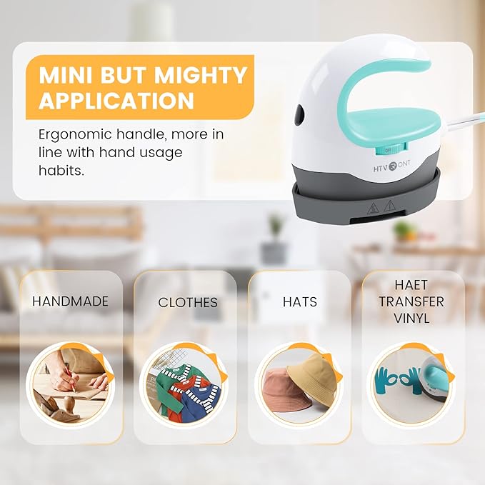 HTVRONT Heat Press Mini Heat Press Machine, Small Heat Press Portable Iron - Image 4