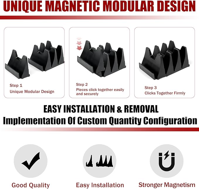 60PCS Magnetic Modular Wrench Organizer Wrench Holder - Wrenchs Tool Organizers for Tool Drawer Storage, Wrenchs Rack with Metric SAE Labels, Tool Storage Set Holder Festival for Mechanics