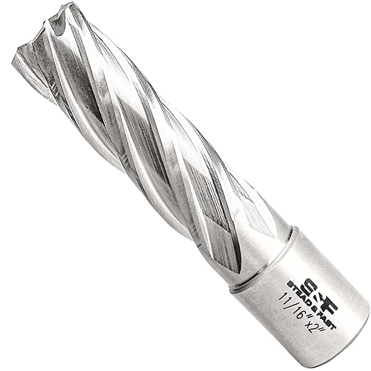 S&F STEAD & FAST Mag Drill Bits 11/16" Diameter x Depth of Cut 2", 1 Pc, Annular Cutter with Pilot Pin