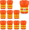Safety Vest, Reflective High Visibility Construction Vest for Men, Work, Cycling, Runner, Surveyor, Volunteer, Road
