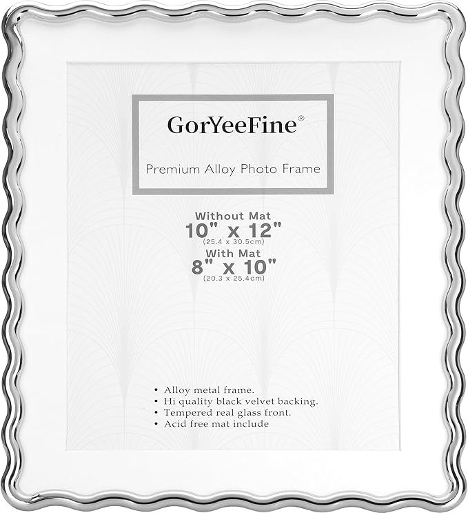 Silver 10x12'' Heavy-Duty Zinc Alloy Picture Frames by GorYeeFine