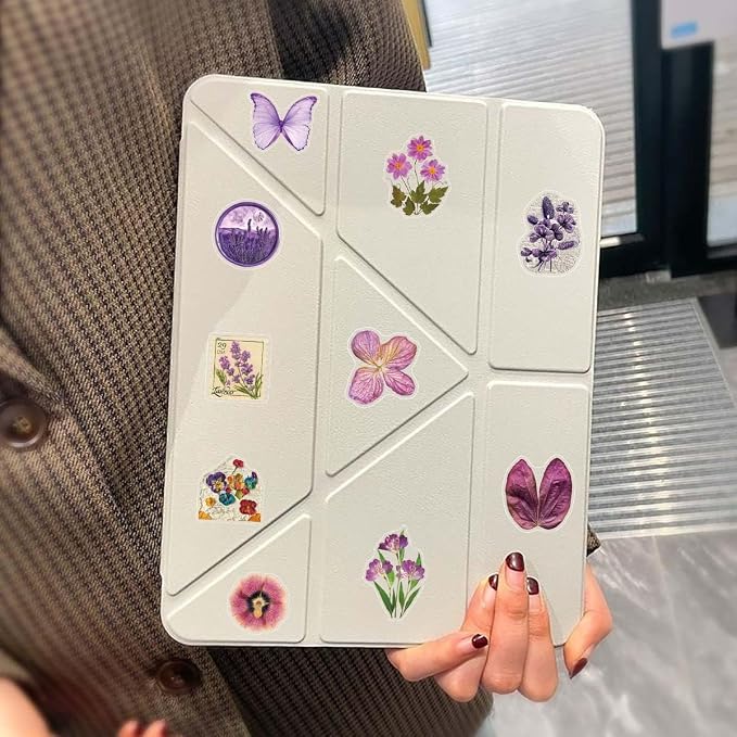 200PCS Transparent Flora Scrapbook Stickers, Vintage Aesthetic Flowers Sticker - Image 4