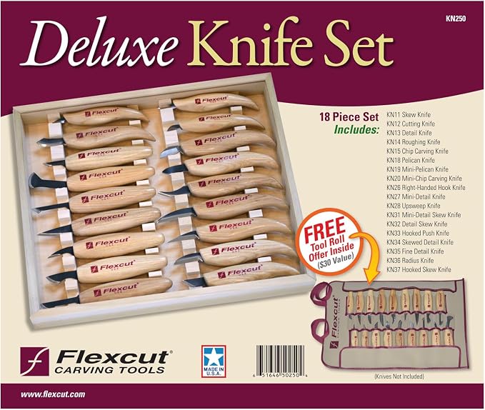 Flexcut Wood Carving Knives | Deluxe 18-Piece Knife Wood Carving Set | - Image 2