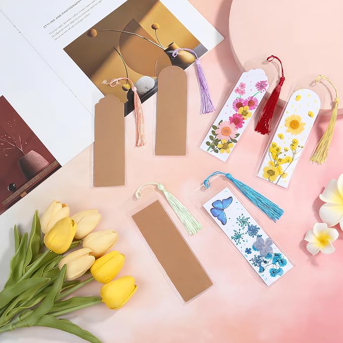 240 Pcs Kraft Paper Blank Bookmarks, 3 Sizes 2 Colors Bookmark Making Kit - Image 6