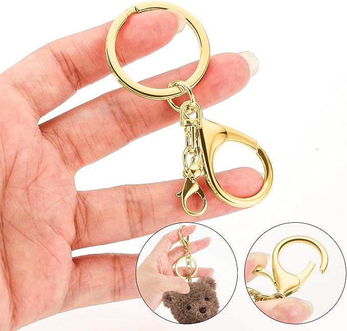 Gkeygo 10 Pack a Set Metal Lobster Claw Clasps and Key Rings, Key Chain - Image 3