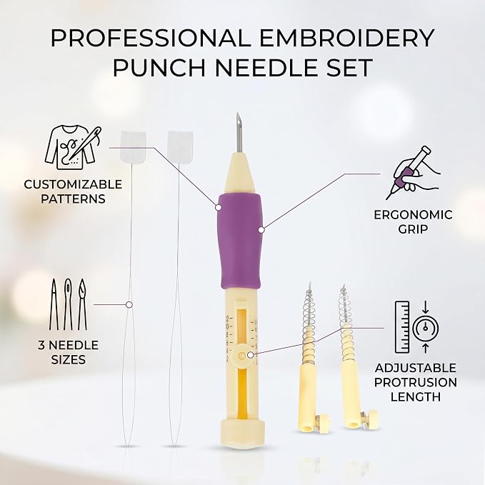 Punch Needle Embroidery Set Embroidery Needle Punch - Image 7