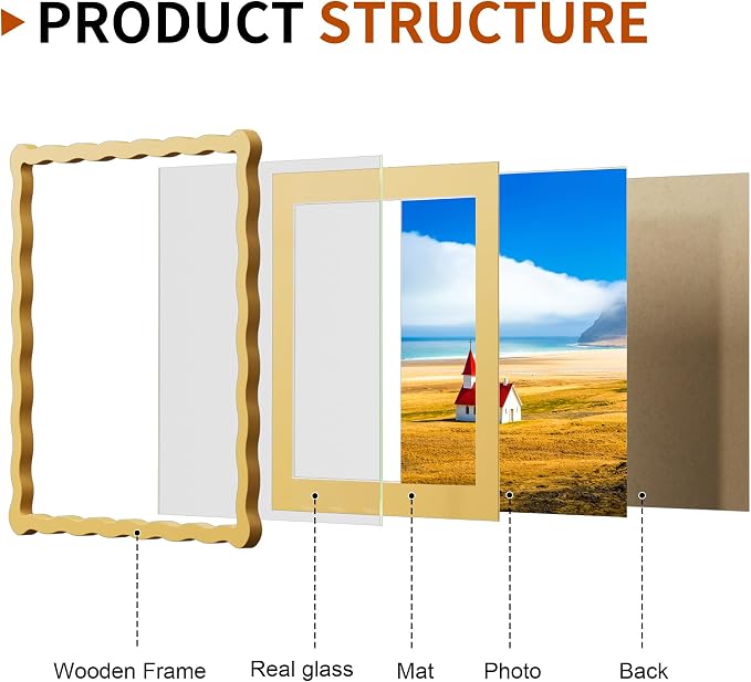 12x12 Wavy Picture Frame With Mat - Image 4
