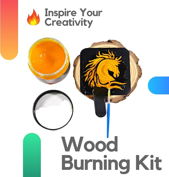 BIGTHUMB Wood Burning Gel Kit 4 OZ | Heat Activated Non-Toxic Paste - Image 5