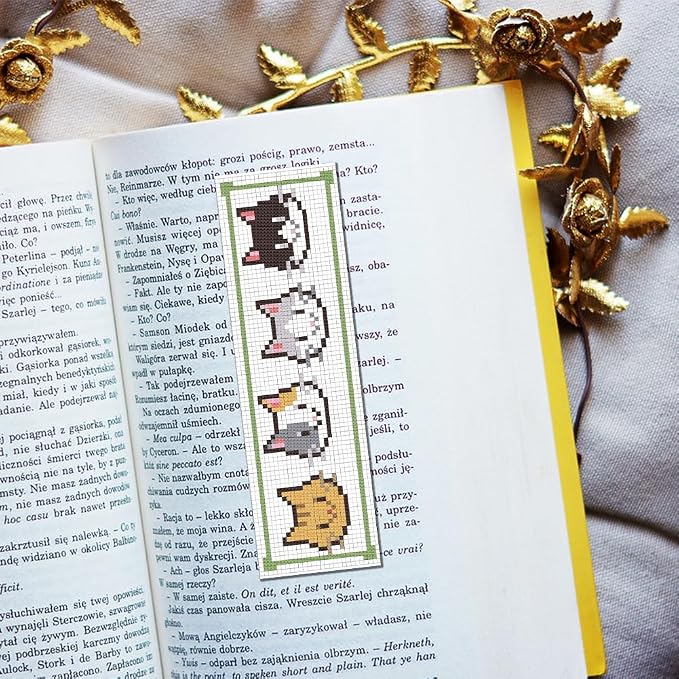 FREEBLOSS 6 Set Cross Stitch Bookmark Kit Counted Cross Stitch Kit Embroidery - Image 5