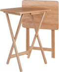 Winsome Alex Set of 2 Foldable Snack Tables, Living Room TV Dining, Work From by Winsome