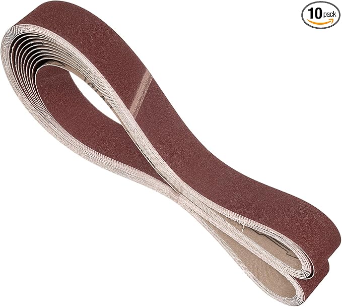 10 Pcs Sanding Belts 2 x 72 Inch 120 Grit Aluminum Oxide Abrasive Sandpaper for Belt Sander Metal Grinding Wood Working Weld Rust Removal