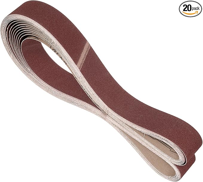 20 Pcs Sanding Belts 2 x 72 Inch 120 Grit Aluminum Oxide Abrasive Sandpaper for Belt Sander Metal Grinding Wood Working Weld Rust Removal