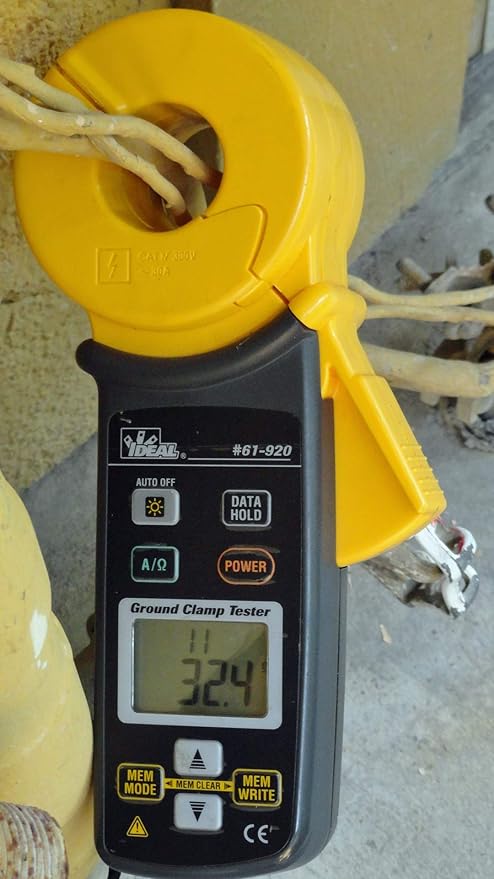 IDEAL INDUSTRIES INC. 61-920 Ground Rod Resistance Clamp Meter, Case Included, Black