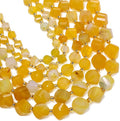 34pcs Natural Yellow Striped Agate Stone Beads by Yochus
