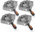 Corner Clamp, 4pcs 90 Degree Right Angle Clamp with Adjustable Aluminum Alloy Swing Jaw, Single Handle Clamps for Woodworking Tools Photo Framing, Present for Men Dad 15.1 Inch