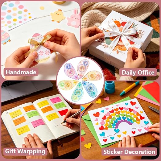 XUXU 12 Pack Scrapbooking Tape Glue Tape Adhesive Dots Tape Double Sided Tape - Image 7