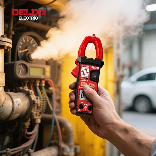 Digital Clamp Meter Tester with 600A AC/DC Current and 600V AC/DC Voltage, 6000 Count Voltage Tester Auto-ranging with NCV, Resistance, Temperature, Capacitance and Frequency