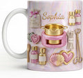 Personalized Nail Tech Mug for Women, Custom Name Coffee Cup for Manicurist by ALMAGEMSUS