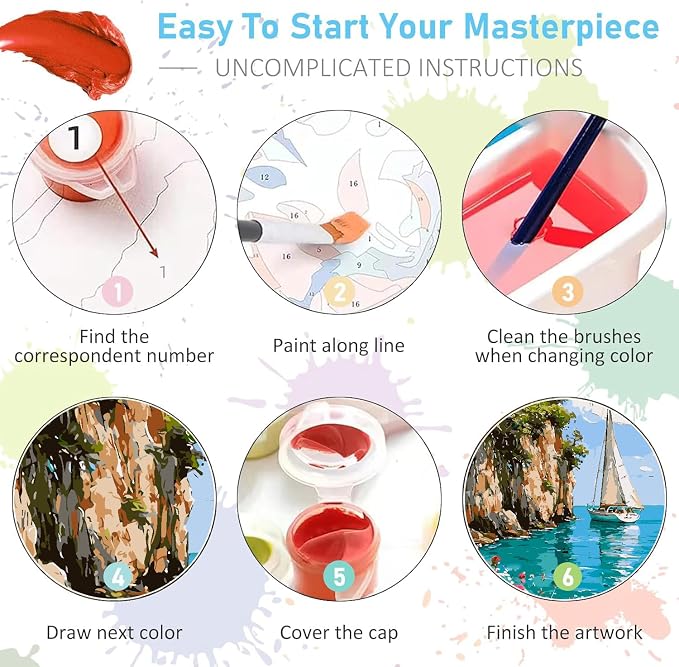 Mrnsiet Sailboat DIY Paint by Numbers - Image 7
