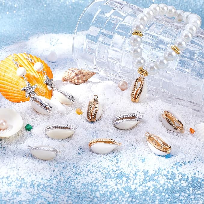 SUNNYCLUE 1 Box 20Pcs Seashell Charms Bulk Shell Charms Small Cowrie Shells - Image 4
