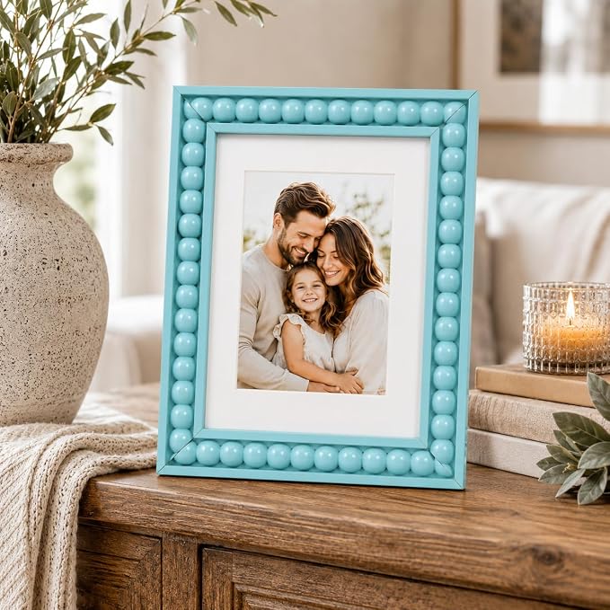 Solid Wood 6x8 Picture Frame Beaded Frame - Image 2