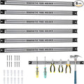 Goplus 6PCS 18" Magnetic Tool Holder, Magnetic Tool Holder Strip, Heavy Duty Magnetic Tool Bar,Space Saving Metal Tool Organizer Rack,Tool Magnet Bar for Workshop Garage, 176LBS Capacity Total