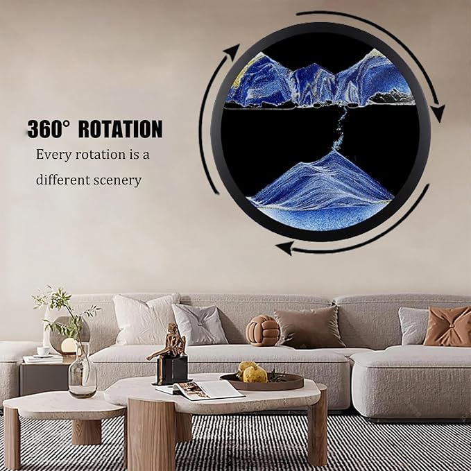 PROEATS Moving Sand Art, Wall Art Deep Sea Sandscape Room Decoration, - Image 2