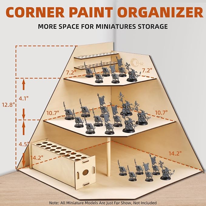 OPHIR Wooden Corner Paint Holder Organizer - Image 2
