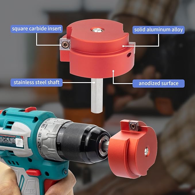 2 Wings PVC Pipe Reamer, Plastic PVC Pipe Fitting Saver Kit Fit into Standard 1/2" Drills 3inch Head Socket Saver Tool