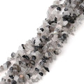 LAIDANLA Black Rutilated Quartz 400pcs Natural Chip Stone Beads 5-8mm Healing by LAIDANLA