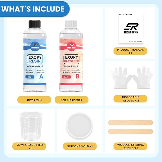 Clear Epoxy Kit 16 oz, Bubble Releasing 1:1 - Image 2