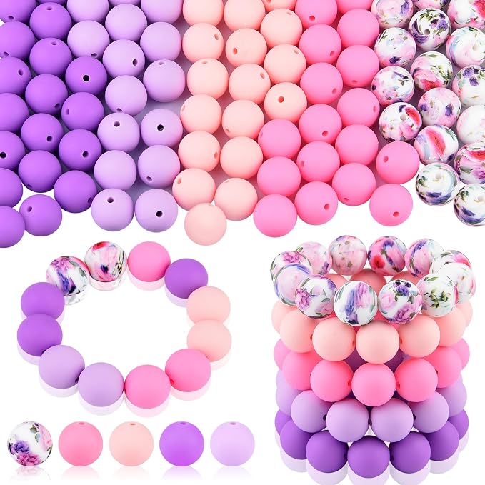 ASTARON 100 Pcs 15mm Silicone Beads by ASTARON