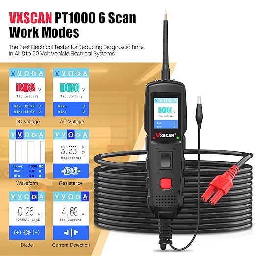 Automotive Power Circuit Probe Kit, Circuit Tester Breaker Finder Tool, 12/24V Short Open Breaker Circuit Finder Wire Tracer AC/DC Trailer Relay Fuse Test with 20FT Cord