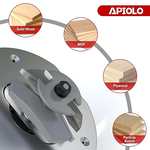 Professional Bevel Raised Panel with Back Cutter Router Bits 1/2 Inch Shank for Cove-Cut and Making Cabinet Door, 3-1/2 Inch Diameter, Used in Combination with Rail and Stile Router Bits