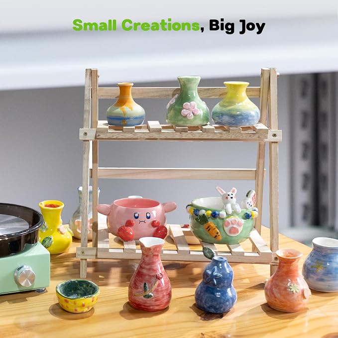 Mini Pottery Wheel for Kids, Teens | 6" Two-Way Rotation Clay Wheel, Removable - Image 8