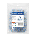 Kuject 250PCS Solder Seal Wire Connectors AWG 16-14, Blue Solder Seal Heat Shrink Butt Connectors Terminals Sleeve Waterproof Wire Splice Connector for Marine Boat Wire Joint