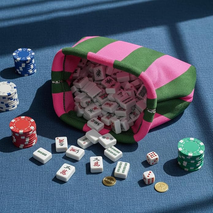 Mahjong Tile Bag Woven Clutch Purses - Image 3