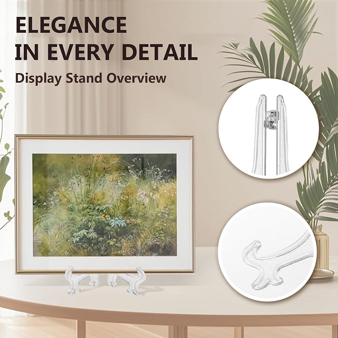 Artliving 10 Inch Clear Plastic Easels or Stand/Plate Holders to Display - Image 4