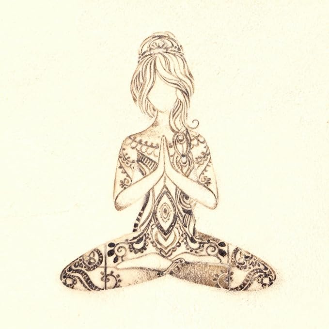 TIAMECH A4 Reusable Yoga Girl Stencil - Image 6