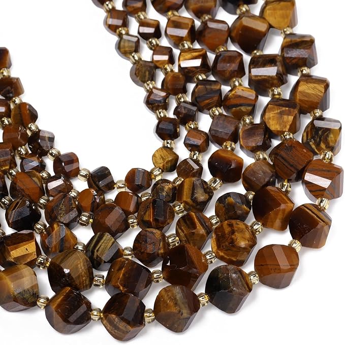 42pcs Natural Tiger's Eyes Stone Beads by Yochus