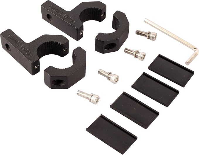 1 inch Bar Clamp-Pack 4 Roof Rack Bar Mounts Tube Clamps Horizontal Bar Clamp Mounting Bracket for Motorcycle ATV Utv Boat Trucks (1"- Clamp Mount kit)
