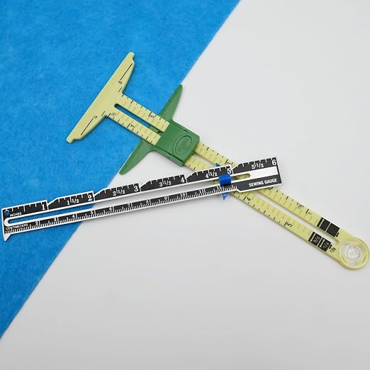 Sewing Gauge Measuring Tool Set 5-in-1 T-Shaped Sliding Gauge Ruler, Acrylic - Image 6