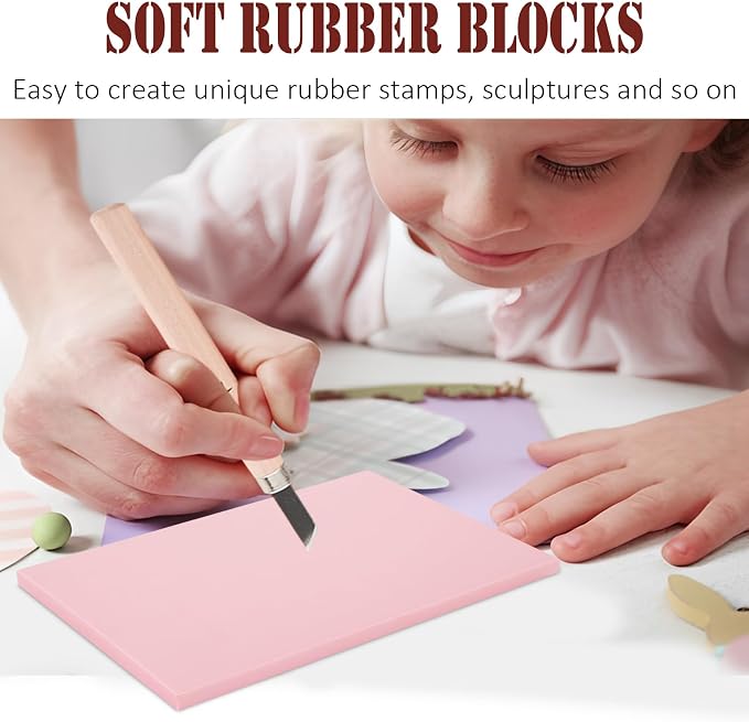 8PCS 4x6 Inch Linoleum Carving Blocks - Image 3