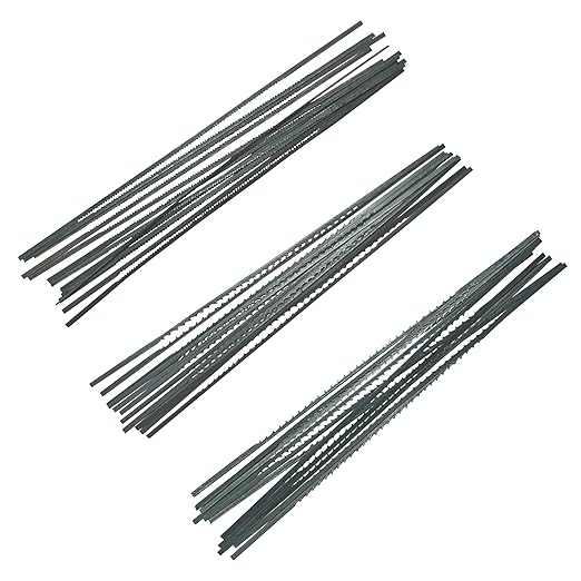 FOXBC Skip Tooth Scroll Saw Blade Plain End Assortment, 36 Pack, Replacement for Olson Saw FR49400
